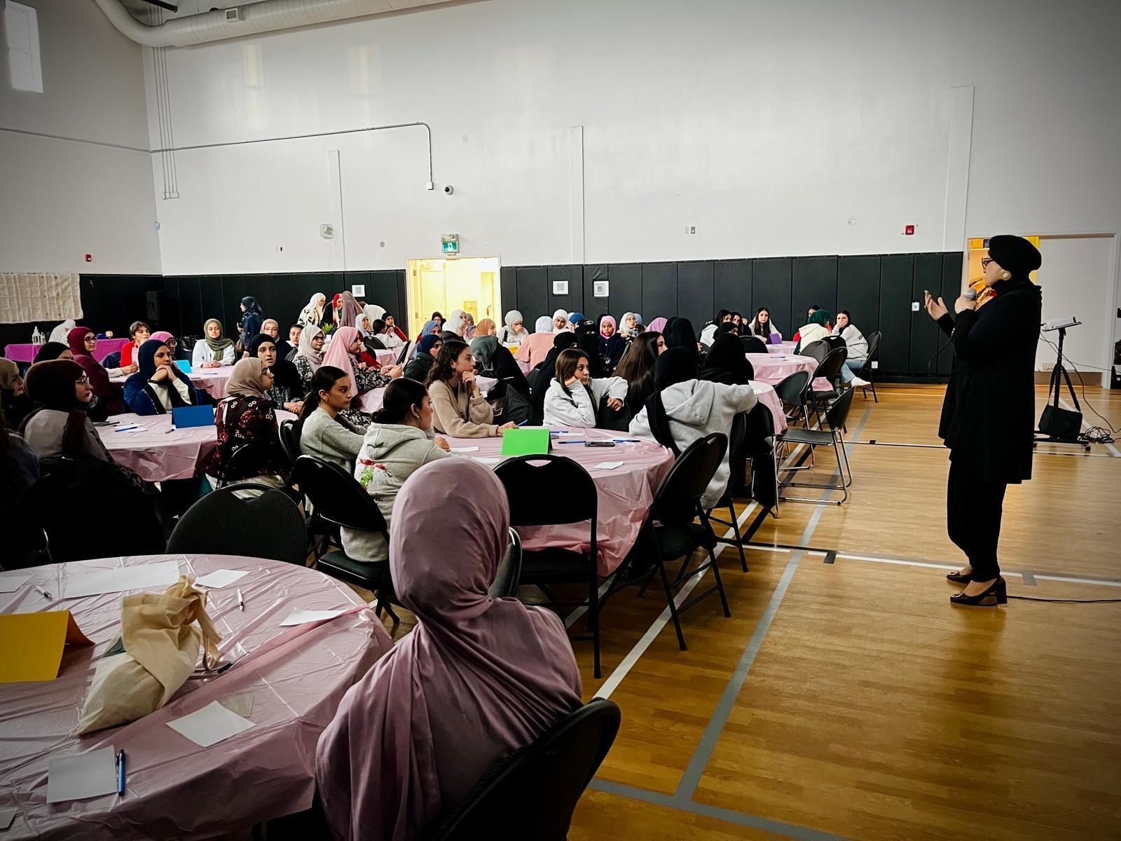 Dr. Sherin presenting to a community gathering
